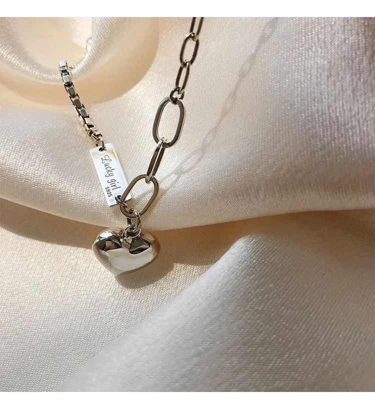 Delicate Handmade Silver Color Love Heart Anklet Bracelet for Women