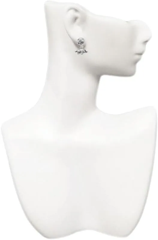 Delight Jewelry Antiqued Razorback - Large Crystal Clip on Earrings