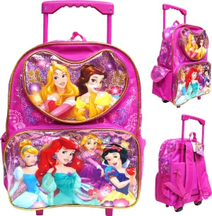 Disney Princess 12" Rolling Backpack (Featuring the 6 Princesses), Sunglasses -