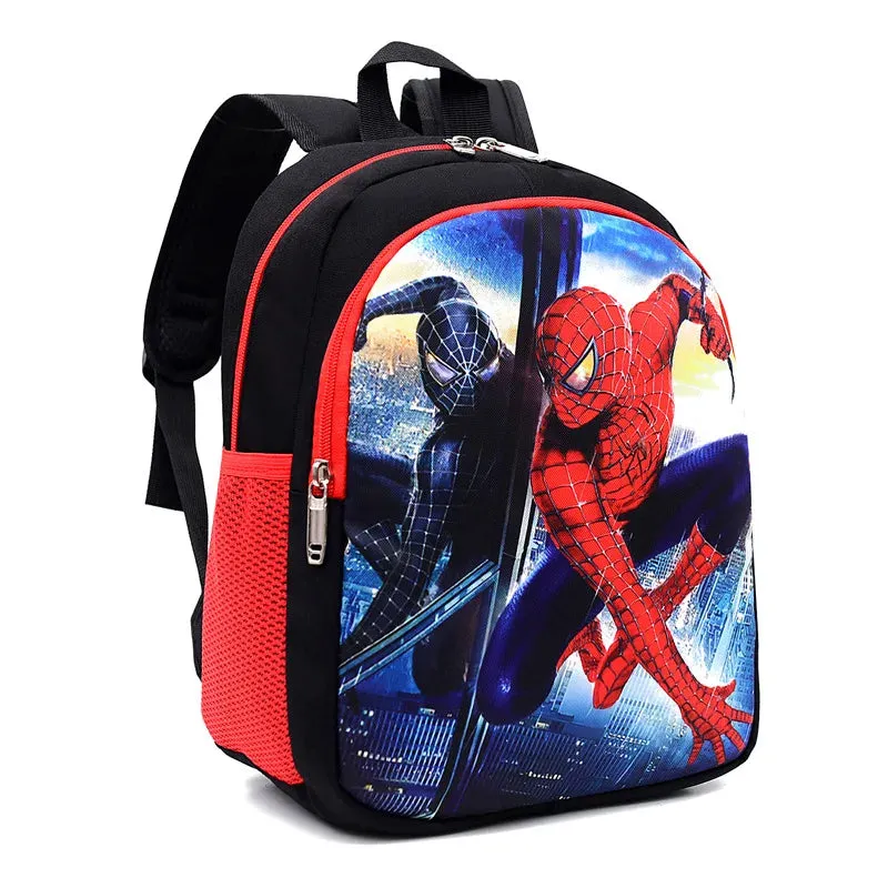Disney Spiderman & Captain America Backpack for Kids - Cartoon School Bag for Boys