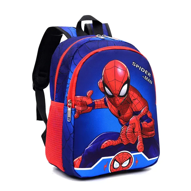 Disney Spiderman & Captain America Backpack for Kids - Cartoon School Bag for Boys