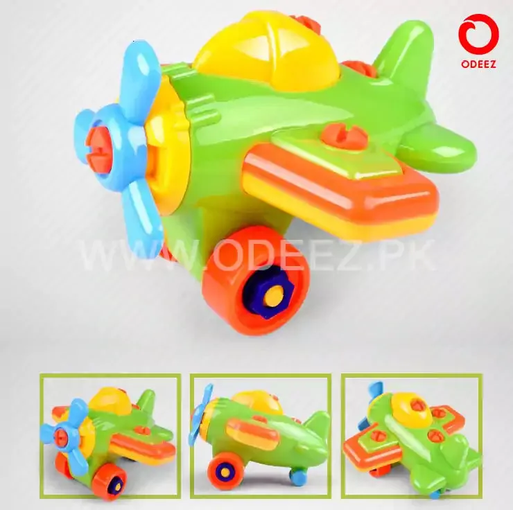 DIY Cartoon Airplane Assembling For Toddlers