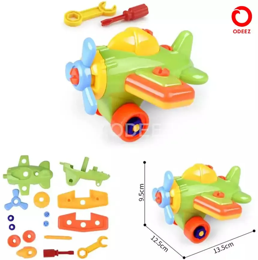 DIY Cartoon Airplane Assembling For Toddlers