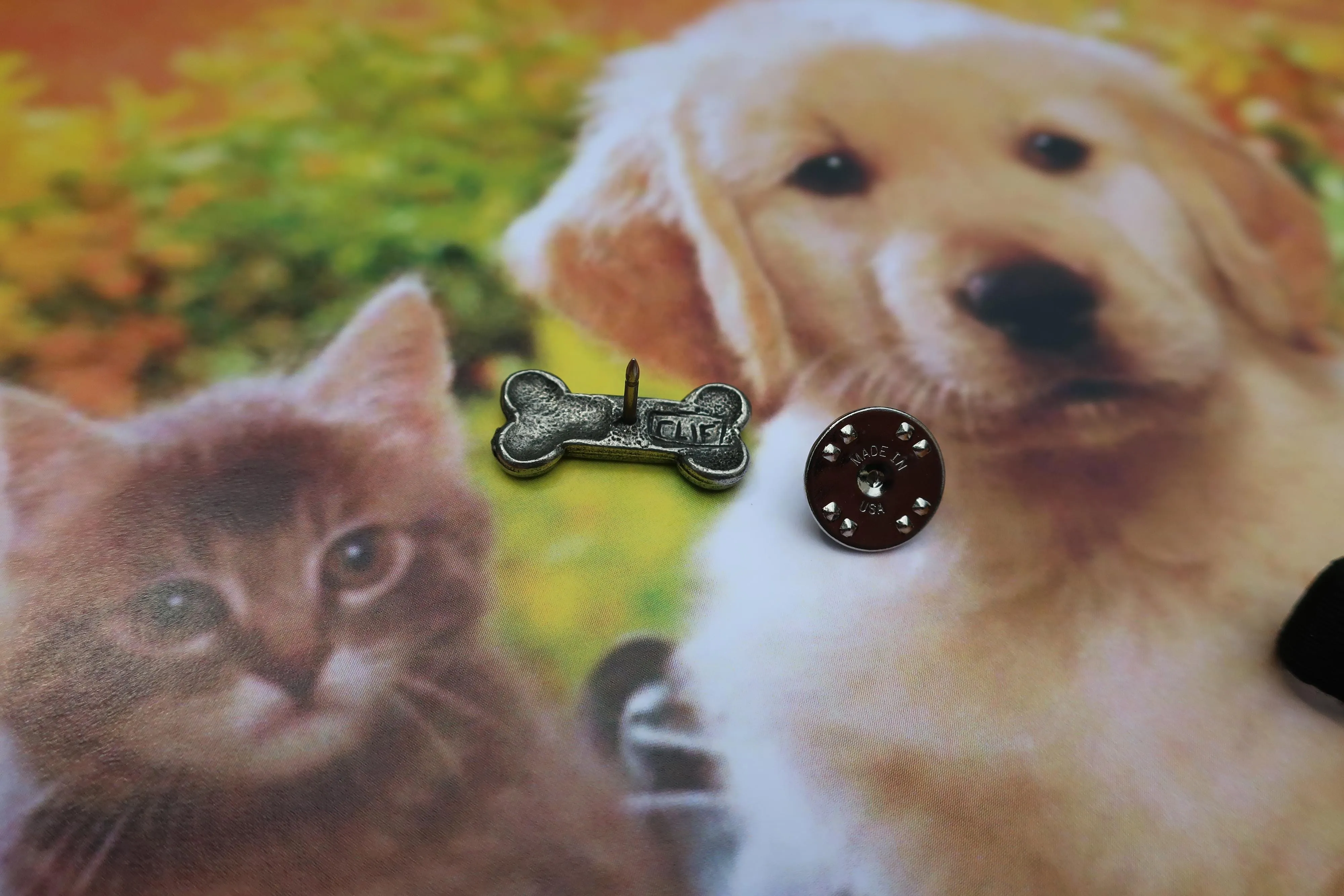 Dog Bone Lapel Pin