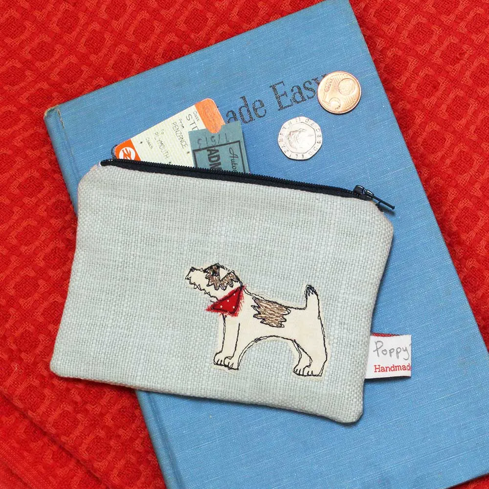 Dog Embroidered Small Useful Purse