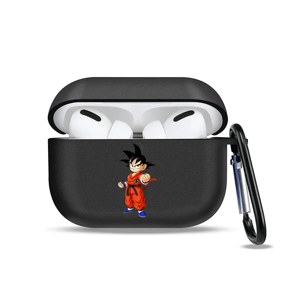 Dragon Ball Z AirPod Case Black Wukong Earphone Protective Case Anime Cartoon