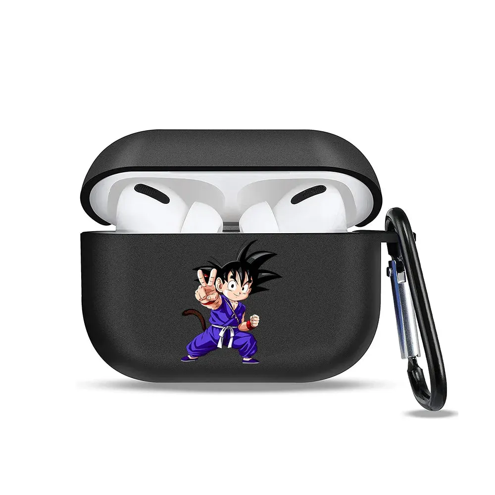 Dragon Ball Z AirPod Case Black Wukong Earphone Protective Case Anime Cartoon