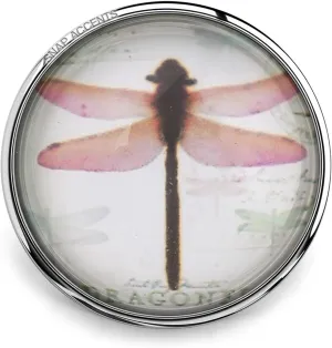 Dragonfly Snap Jewelry 18MM Ginger Charm Button, Fits Women's Customizable Bracelets, Necklaces, Keychains, Rings