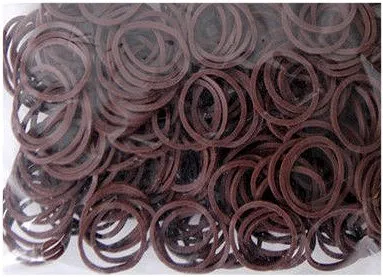 Dreadz Rubber Hair Bands (Brown) x 30 (Pack)
