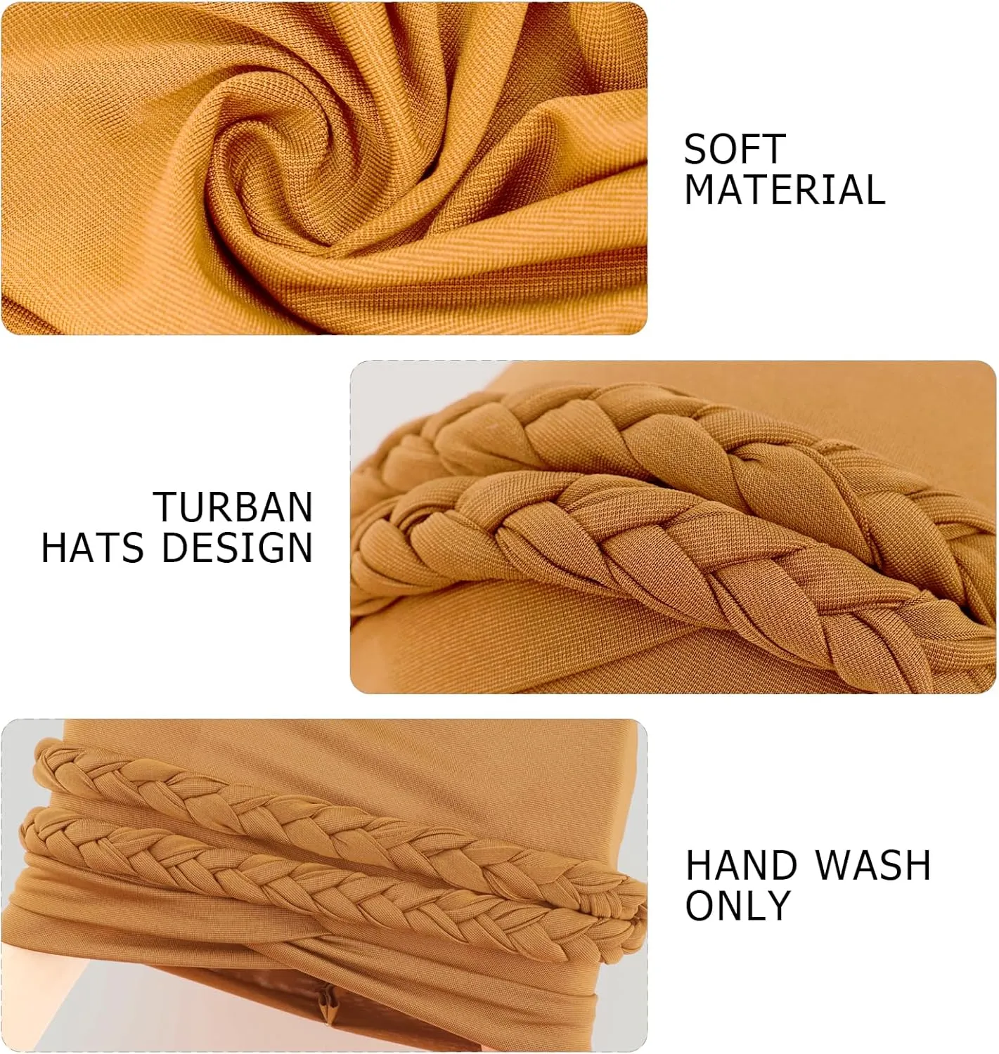DRESHOW African Women Turban Caps Beanie Twist Headscarf Pre-Tied Double Twisted Braid Hair Cover Wrap Hat Chemo Cancer Cap
