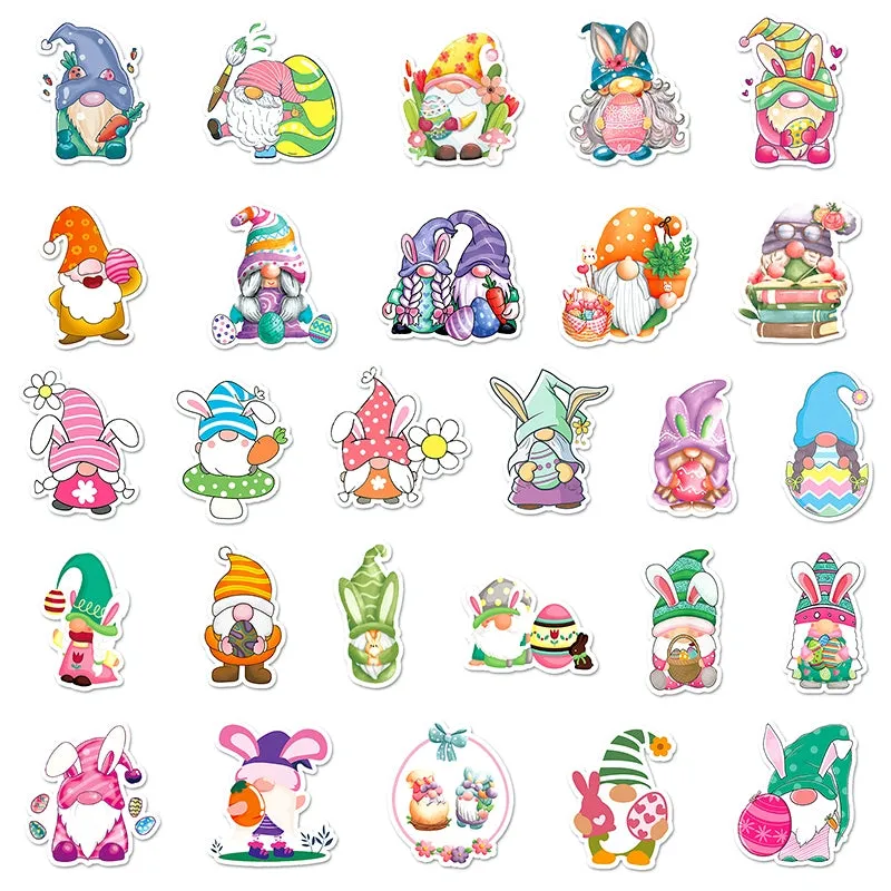 Easter Dwarf Cartoon Vinyl Stickers