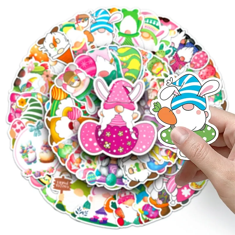 Easter Dwarf Cartoon Vinyl Stickers