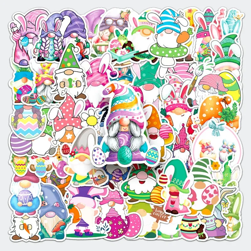 Easter Dwarf Cartoon Vinyl Stickers