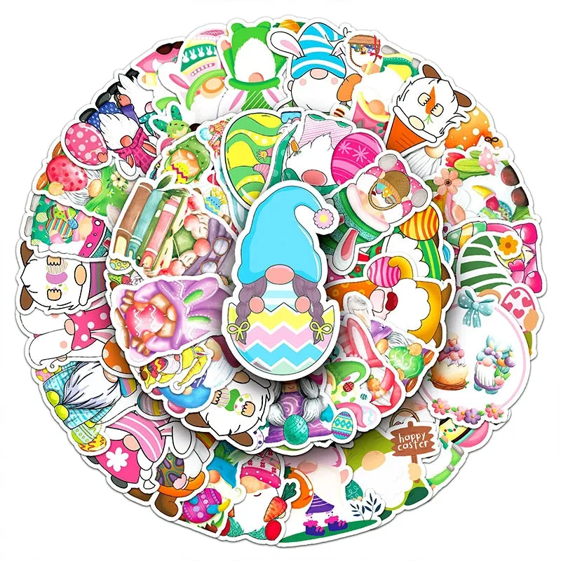 Easter Dwarf Cartoon Vinyl Stickers