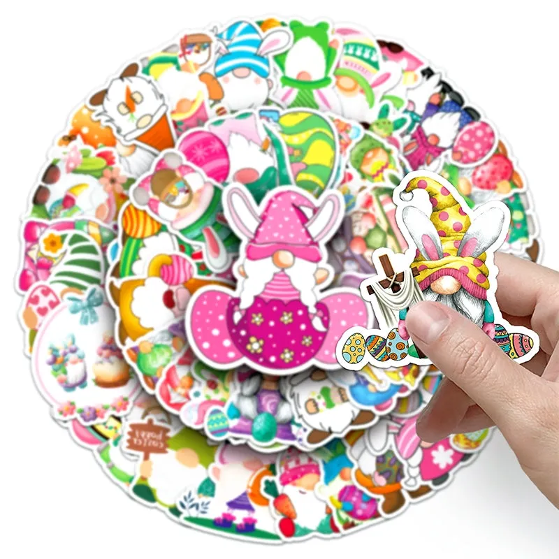 Easter Dwarf Cartoon Vinyl Stickers