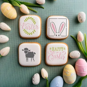 Easter Messages Cookie Stencil