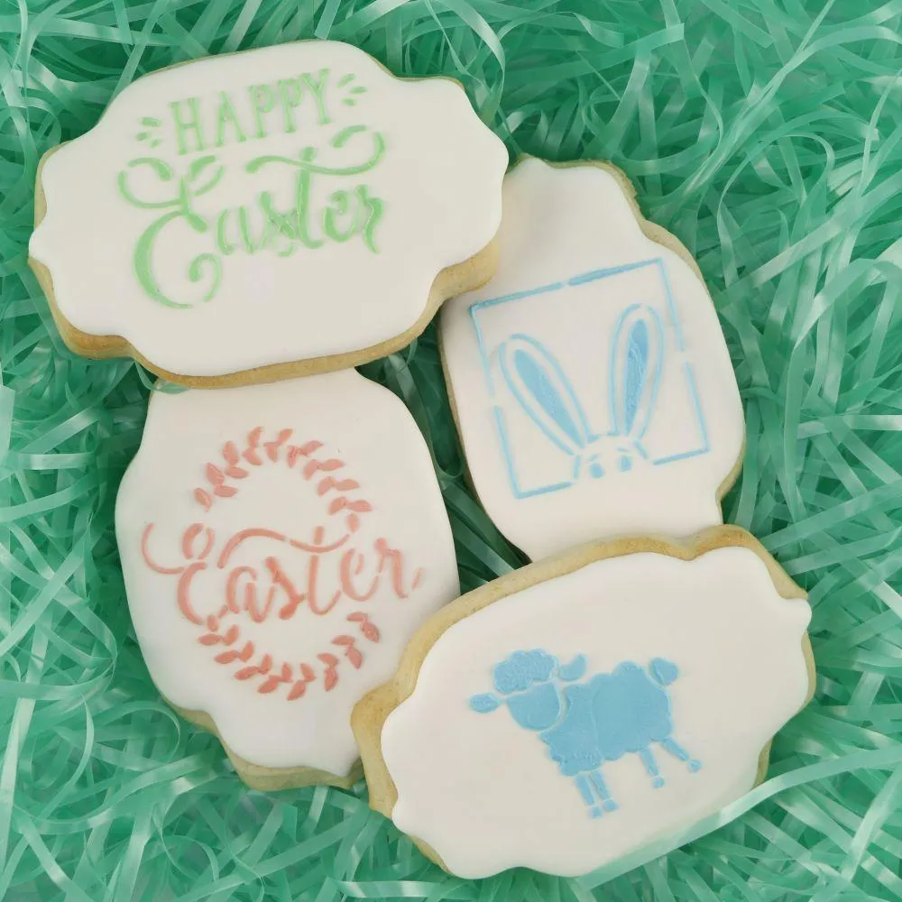 Easter Messages Cookie Stencil