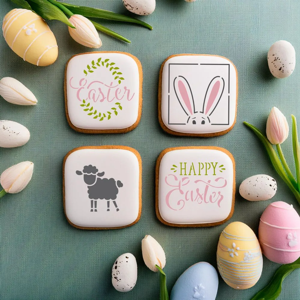 Easter Messages Cookie Stencil