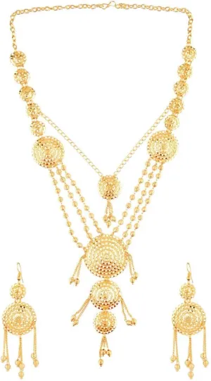 Efulgenz Indian Jewelry Bollywood Traditional Crystal Long Necklaces Earrings Wedding Jewelry Set for Women