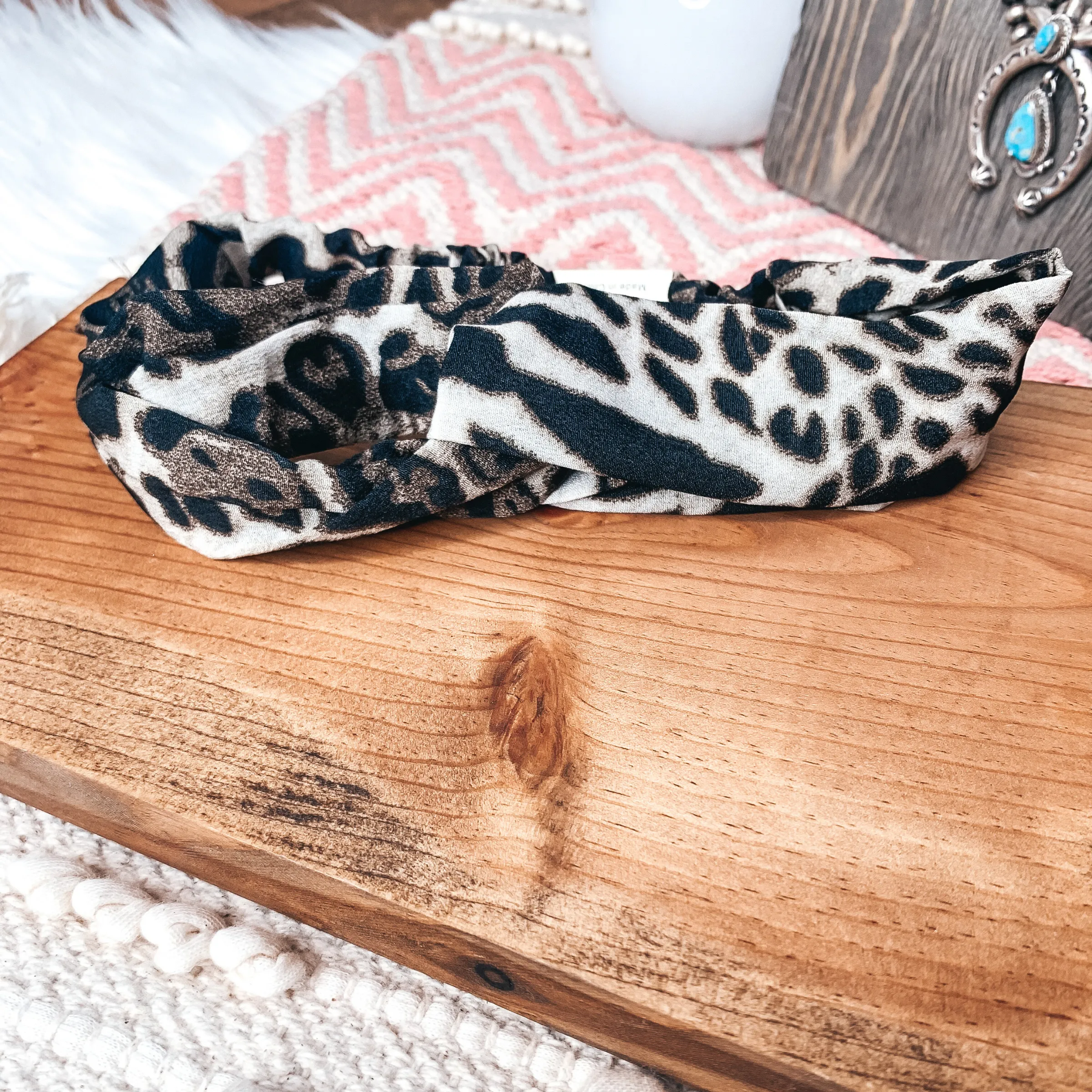 Elastic Animal Print Headbands
