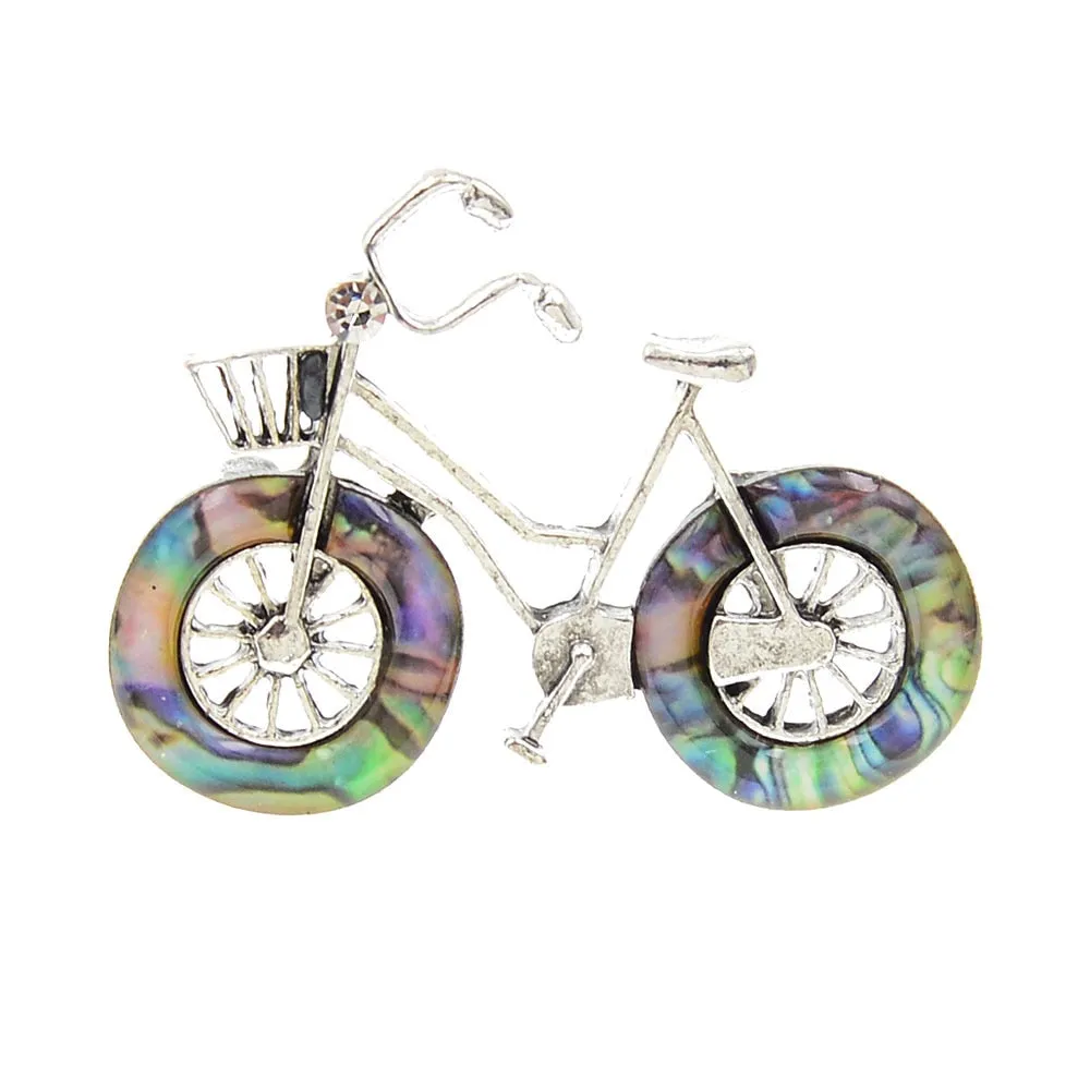 Elegance Ancient Silver Bike Shape Brooches Men And Women