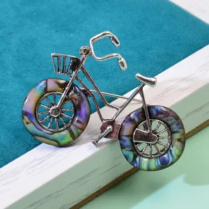 Elegance Ancient Silver Bike Shape Brooches Men And Women