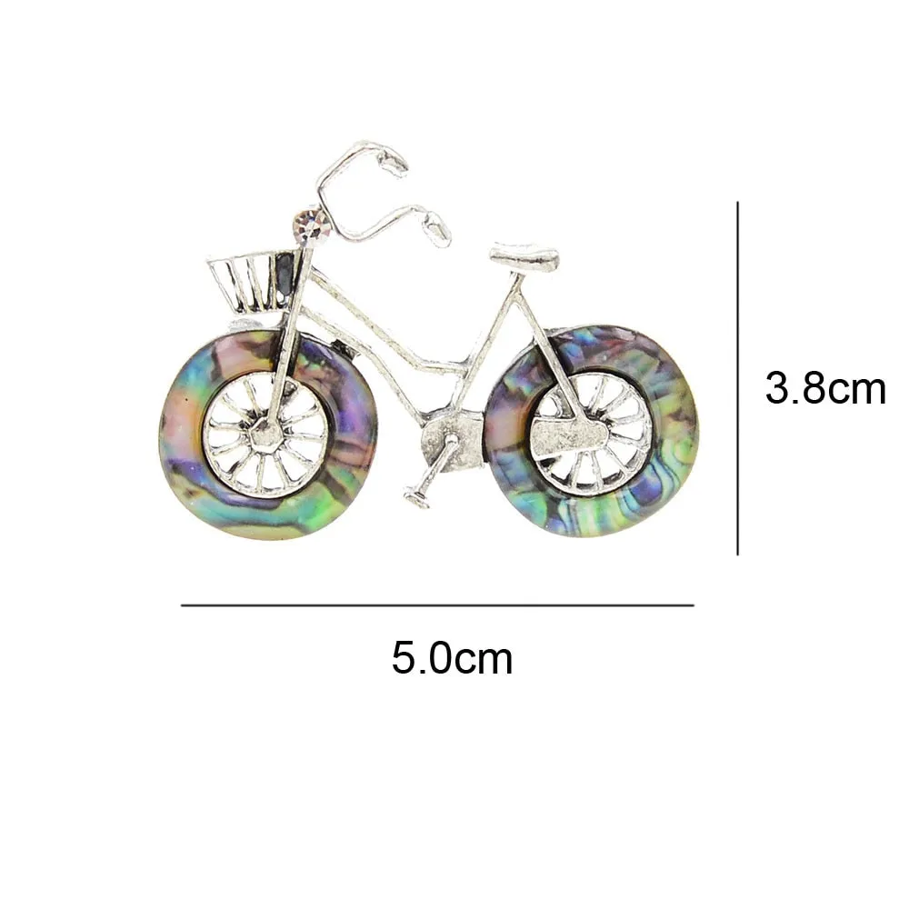 Elegance Ancient Silver Bike Shape Brooches Men And Women