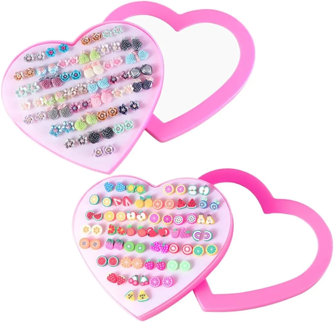 Elegant 36 Pair Plastic Earring Set Fashion Cartoon Earring Studs for Women for Daily Party Special Events