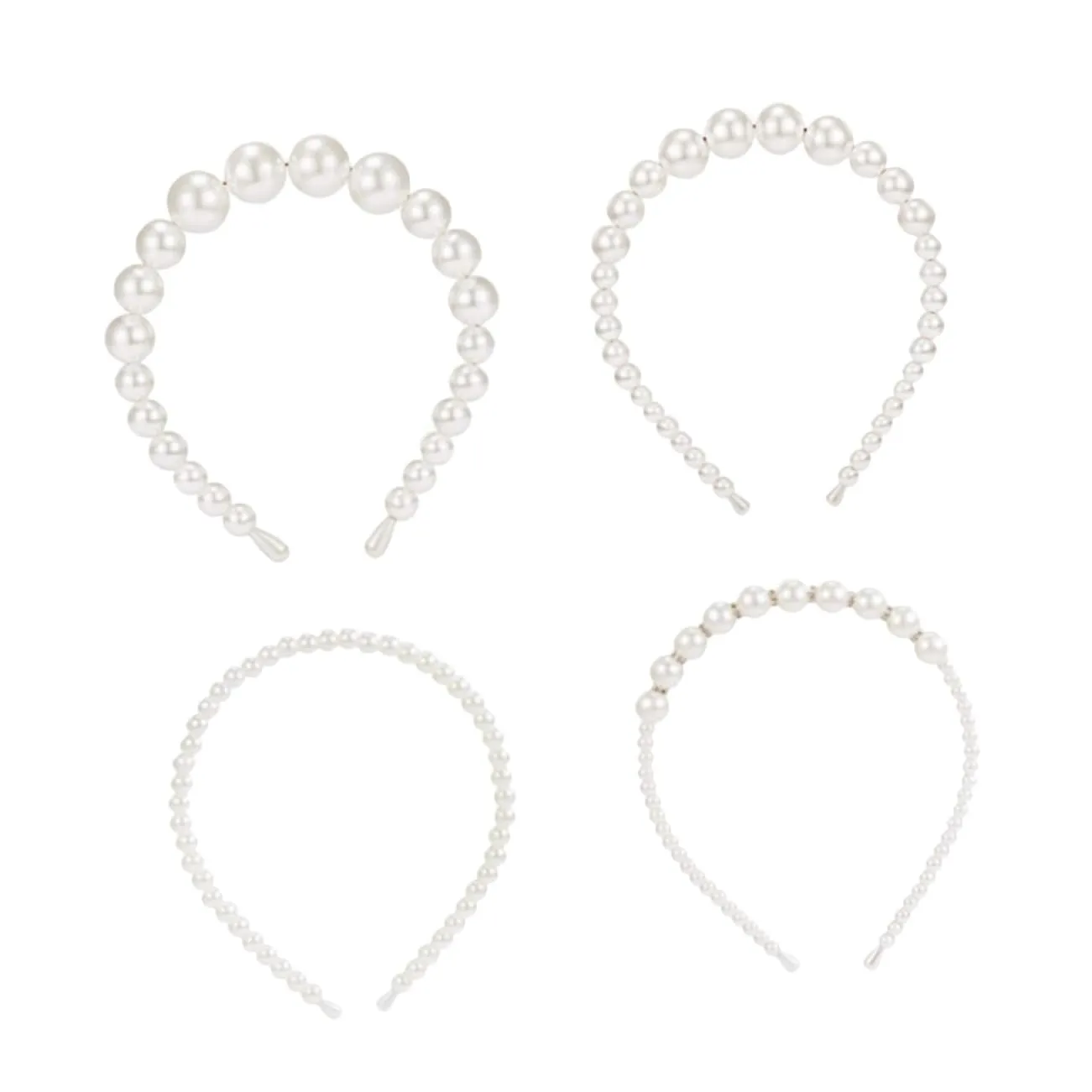 Elegant Bridal Pearl Headband 4 Pack Pearl Hair Accessories for Wedding Parties and Events