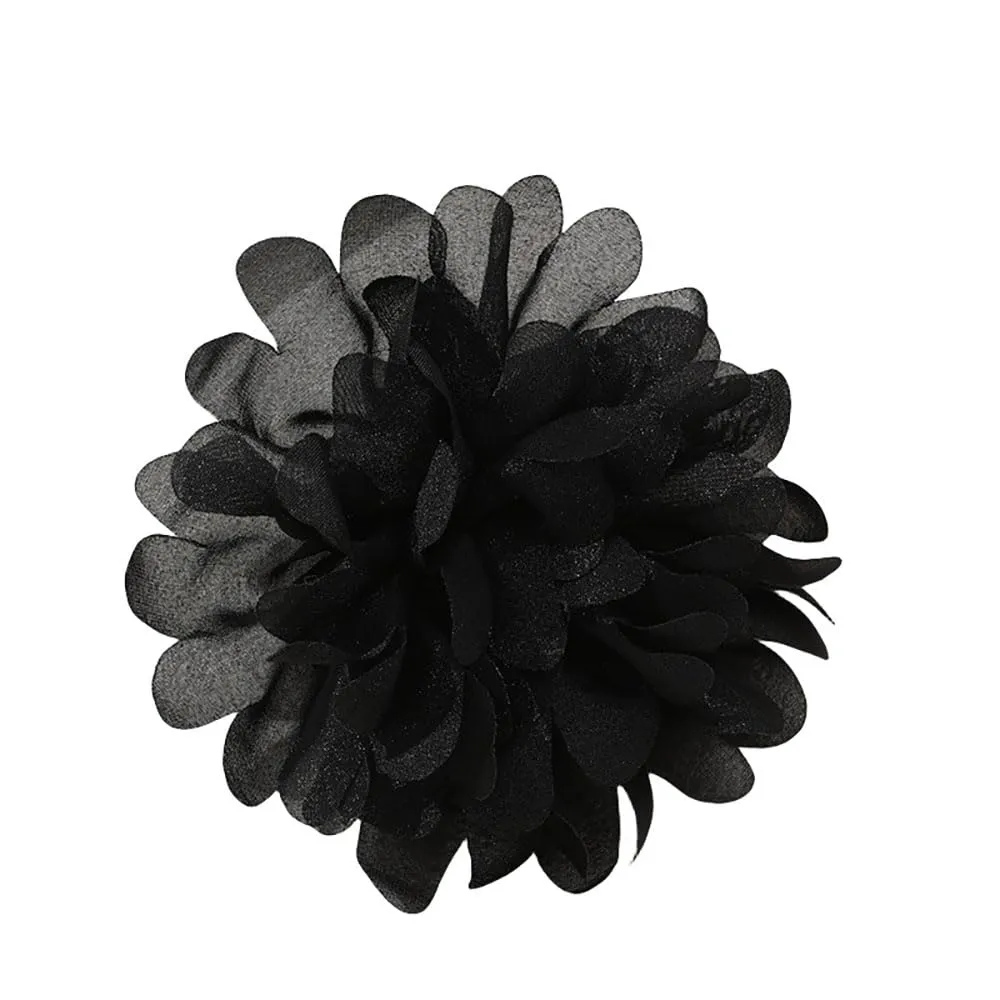 Elegant Camellia Bracelet Women's Hair Clip and Headband Set Jewelry Suitable for Wedding, Ball, Party Bridesmaid Clothing (black)