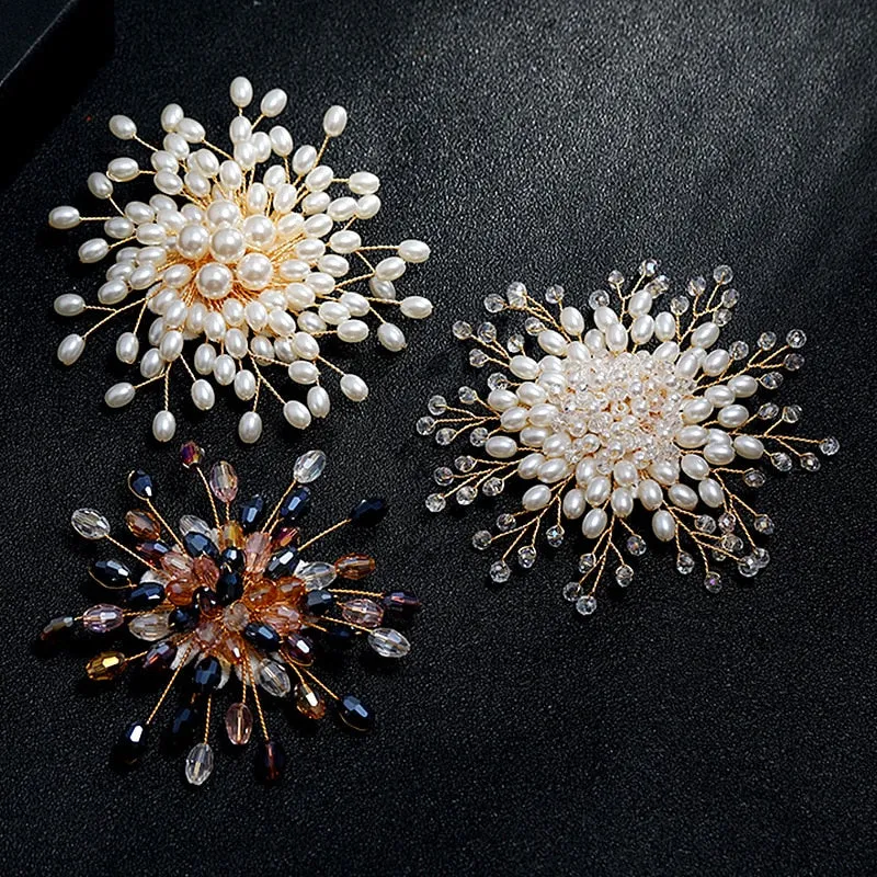 Elegant Luxury Imitation Pearl Rhinestone Brooch