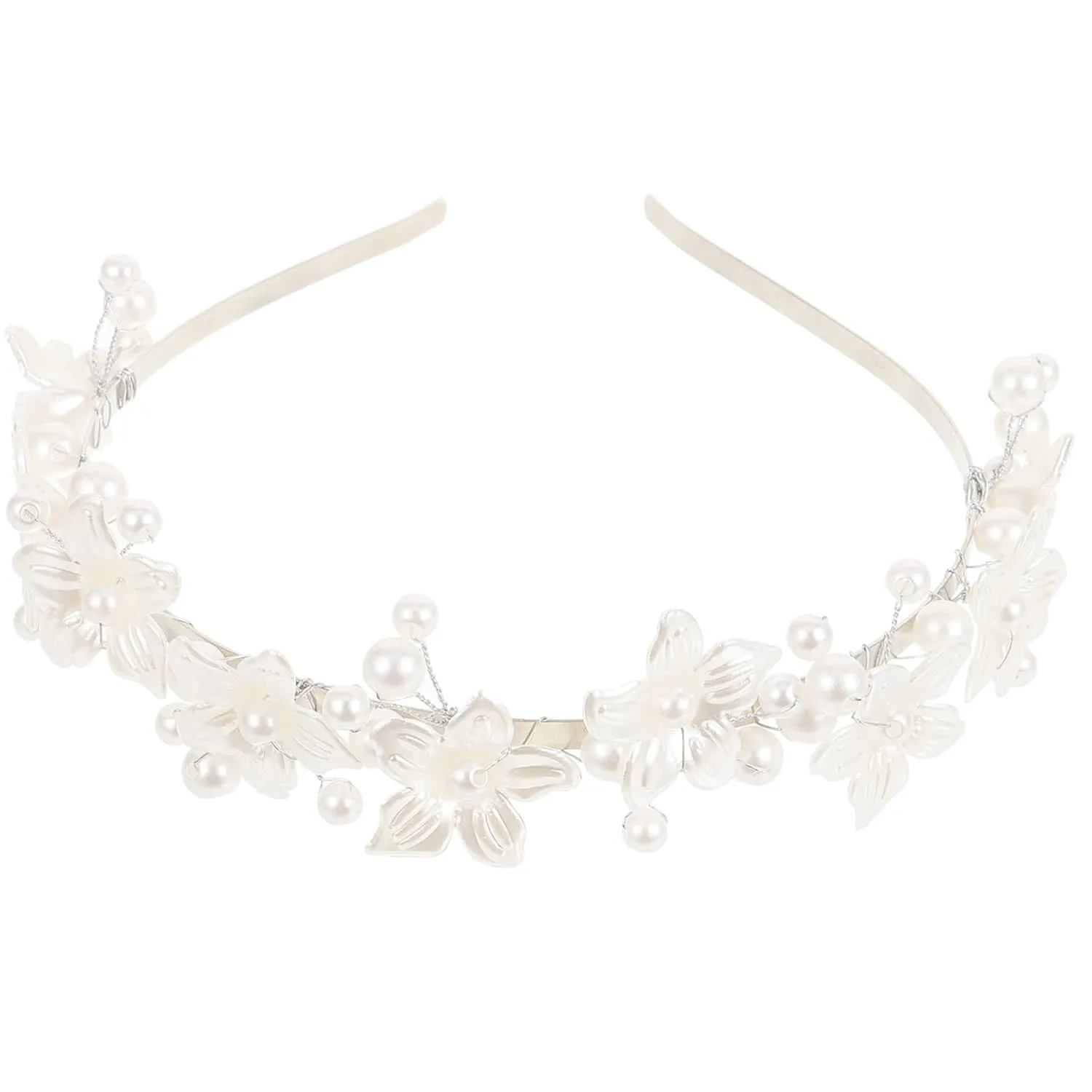 Elegant Pearl Headband Head Piece for Wedding Pearl Hair Accessories for Bridal Bridesmaid and Holiday Events