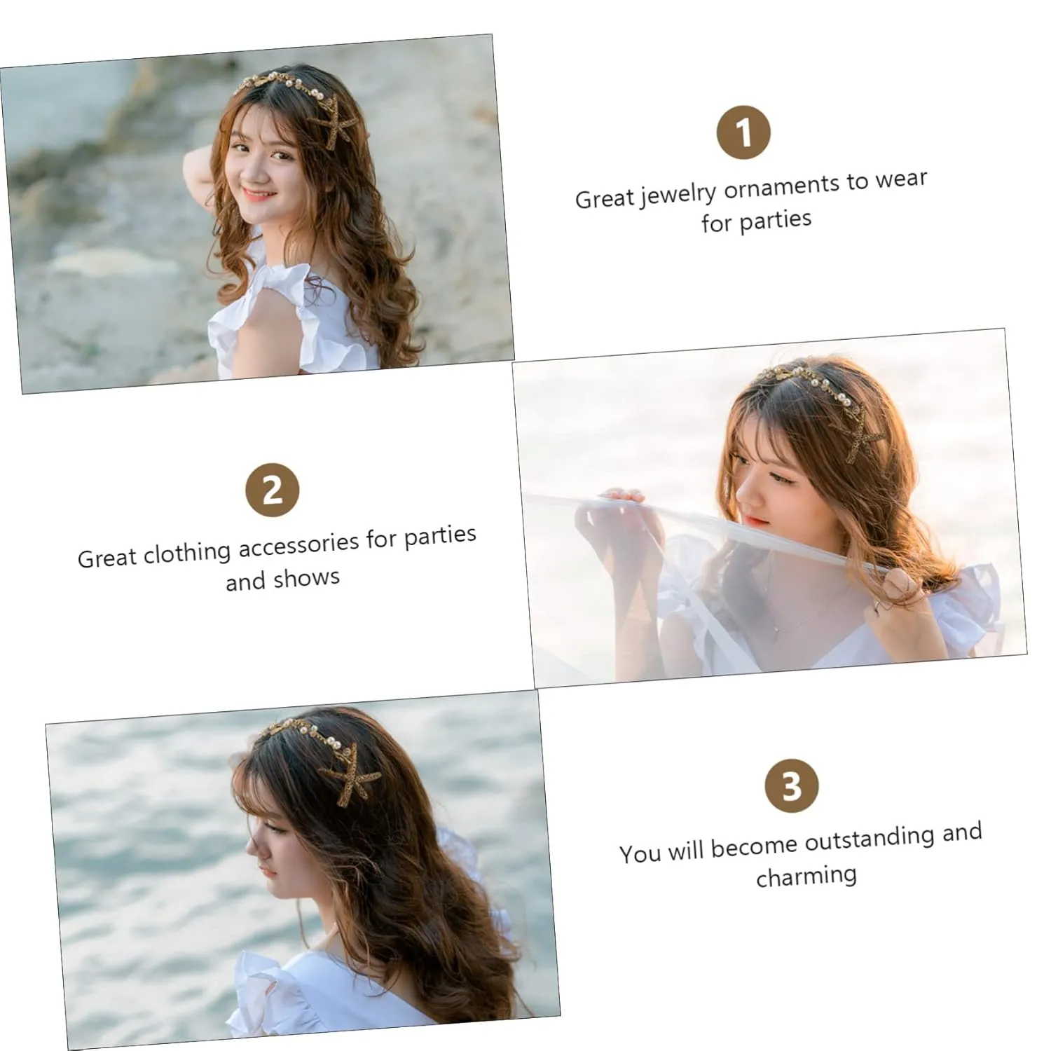 Elegant Vintage Pearl Headband Retro Hair Accessory for Women Wedding Party