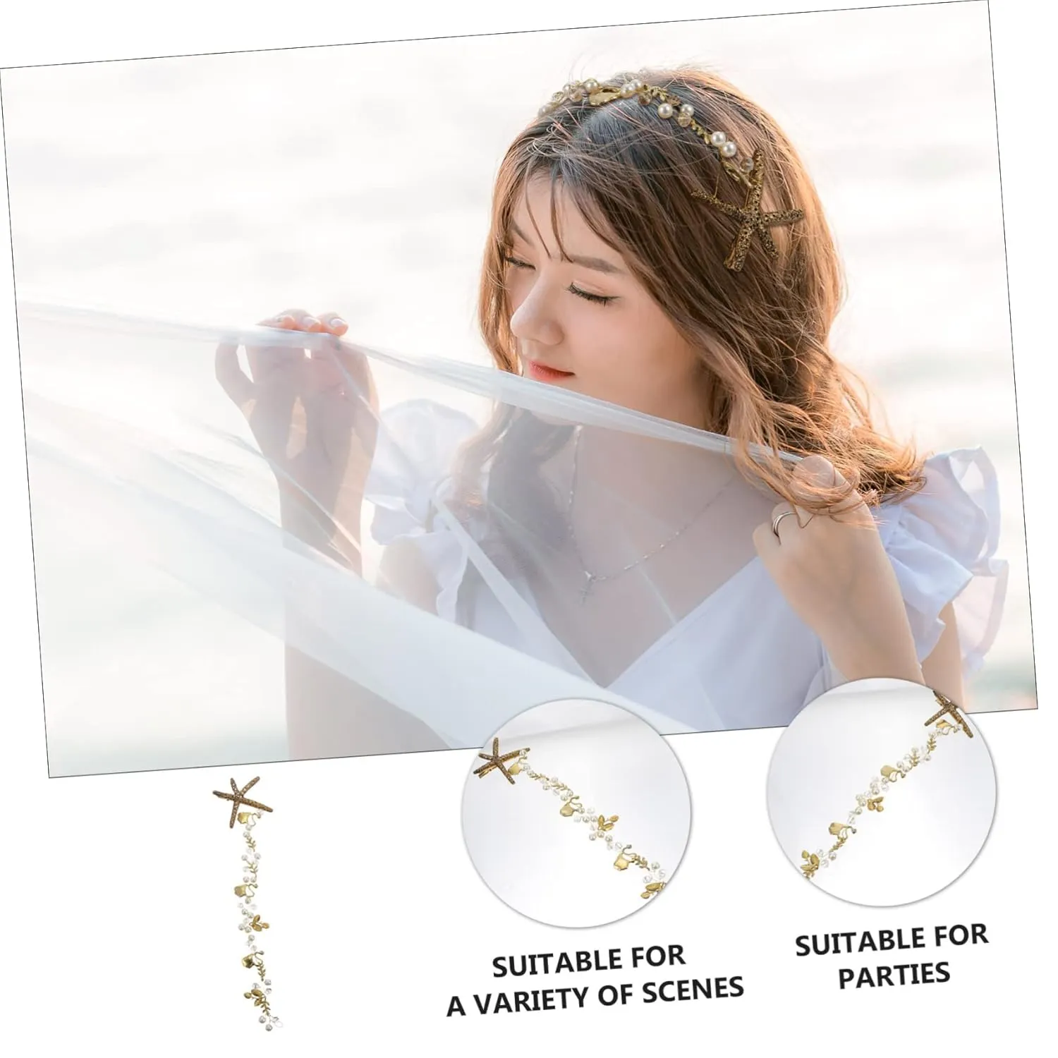 Elegant Vintage Pearl Headband Retro Hair Accessory for Women Wedding Party