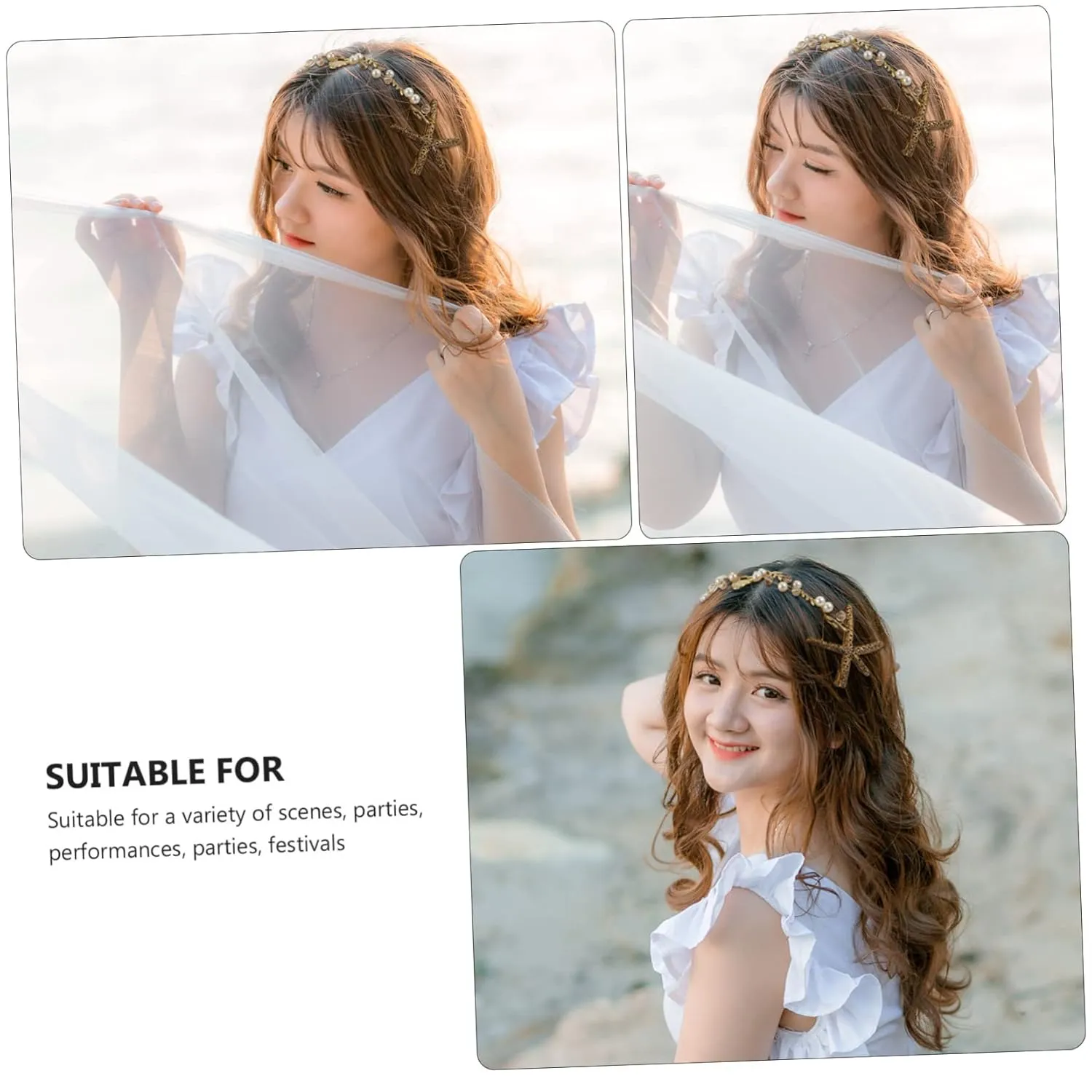 Elegant Vintage Pearl Headband Retro Hair Accessory for Women Wedding Party