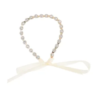 Elegant Wedding Headpiece Floral Rhinestone Tiara Headband Bridal Accessory for Women for Wedding