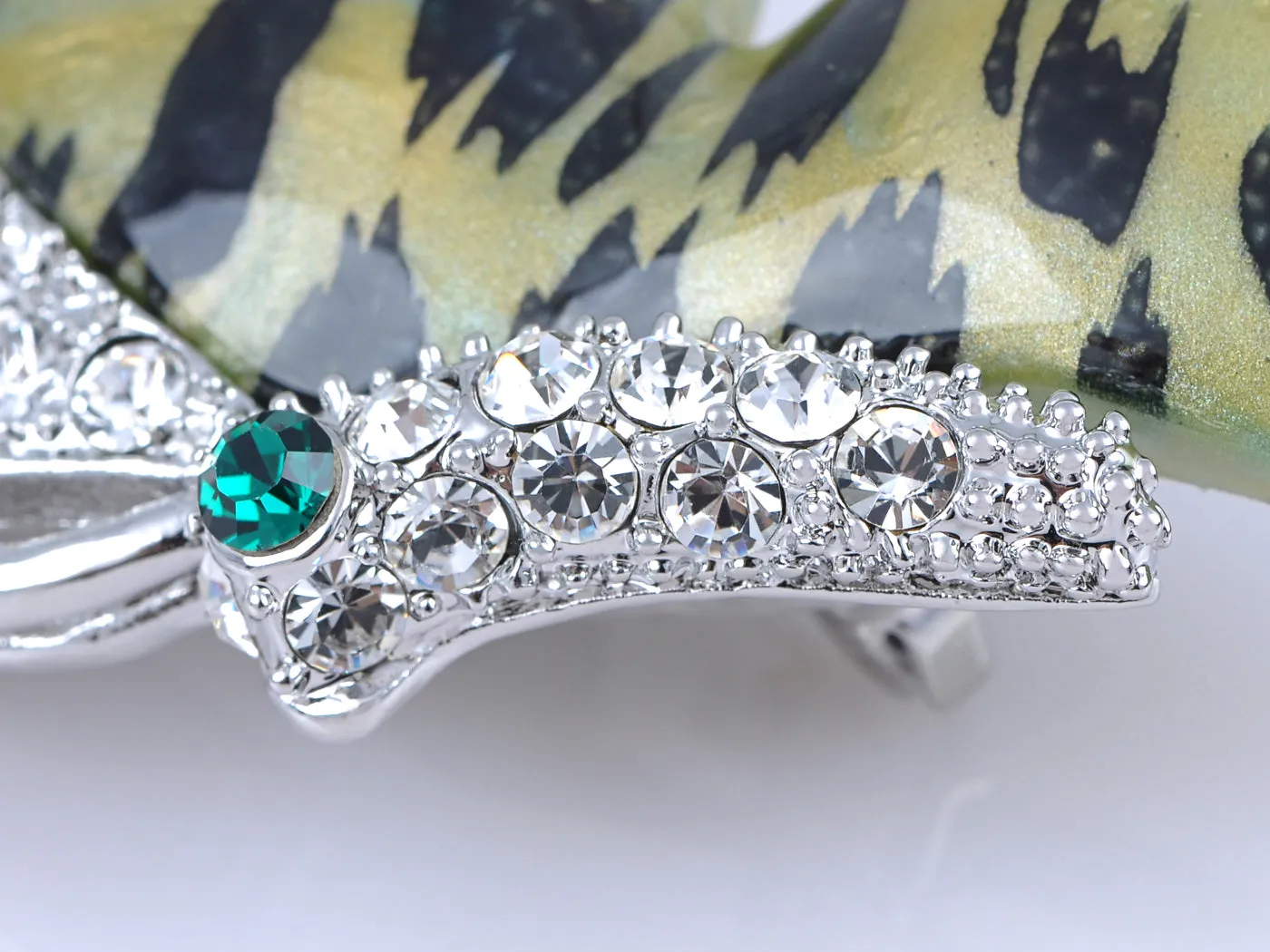 Elements Emerald Eye Pattern Wing Petite Butterfly Pin Brooch