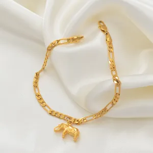 Elephant Anklets for Women Men Girls Gold Color Jewelry Foot Chains