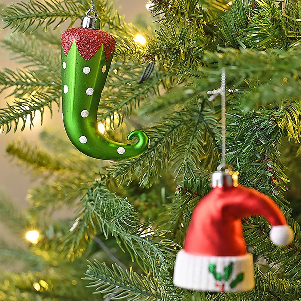 ELF Hat Themed X-Mas Balls Christmas Decoration | 70 Pieces | 13 x 4 x 16 inches