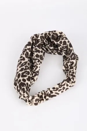 Ellen Fabric Headband Monochrome Animal Print