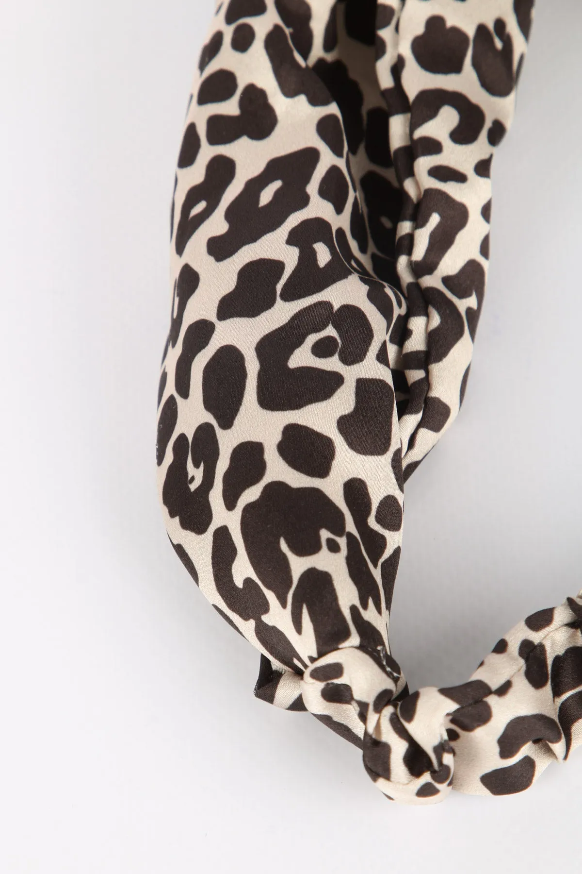 Ellen Fabric Headband Monochrome Animal Print