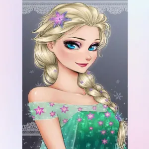 Elsa in Beautiful Floral Dress