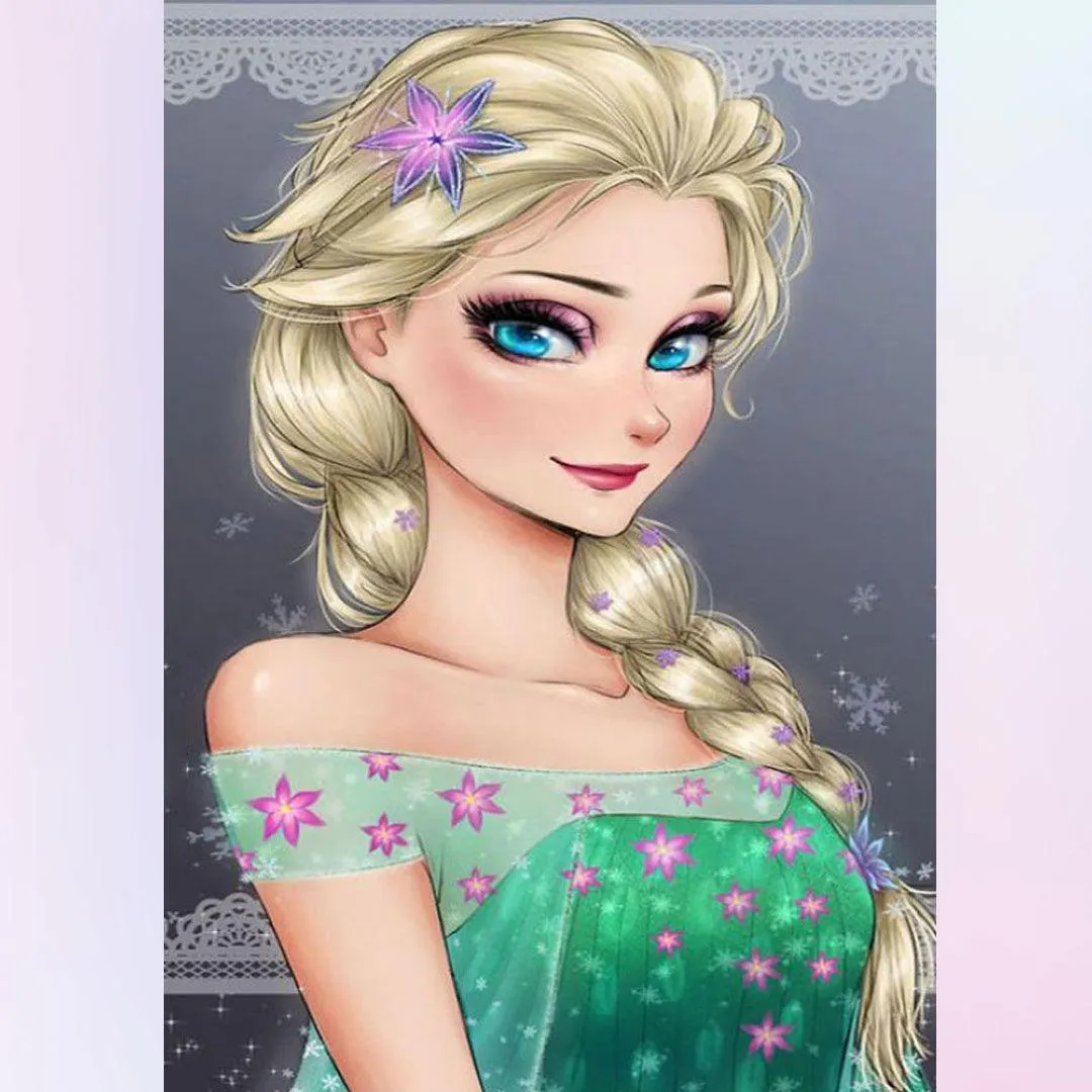 Elsa in Beautiful Floral Dress