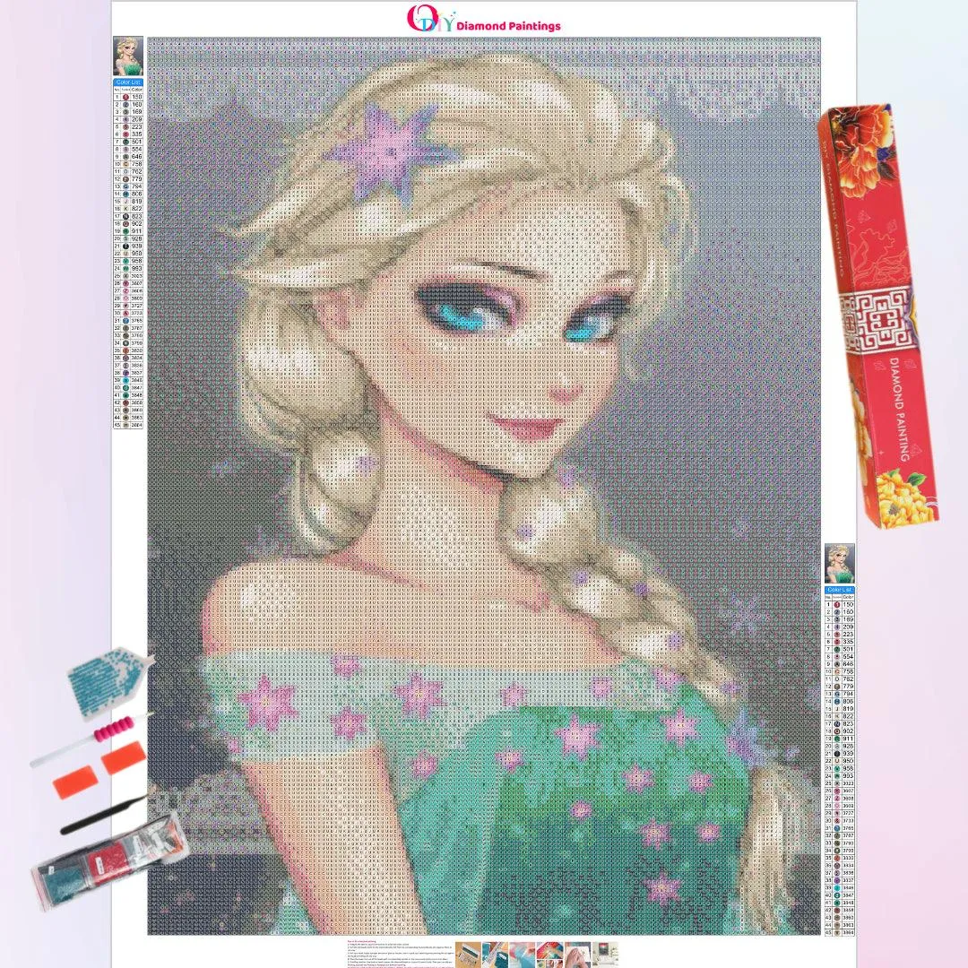 Elsa in Beautiful Floral Dress