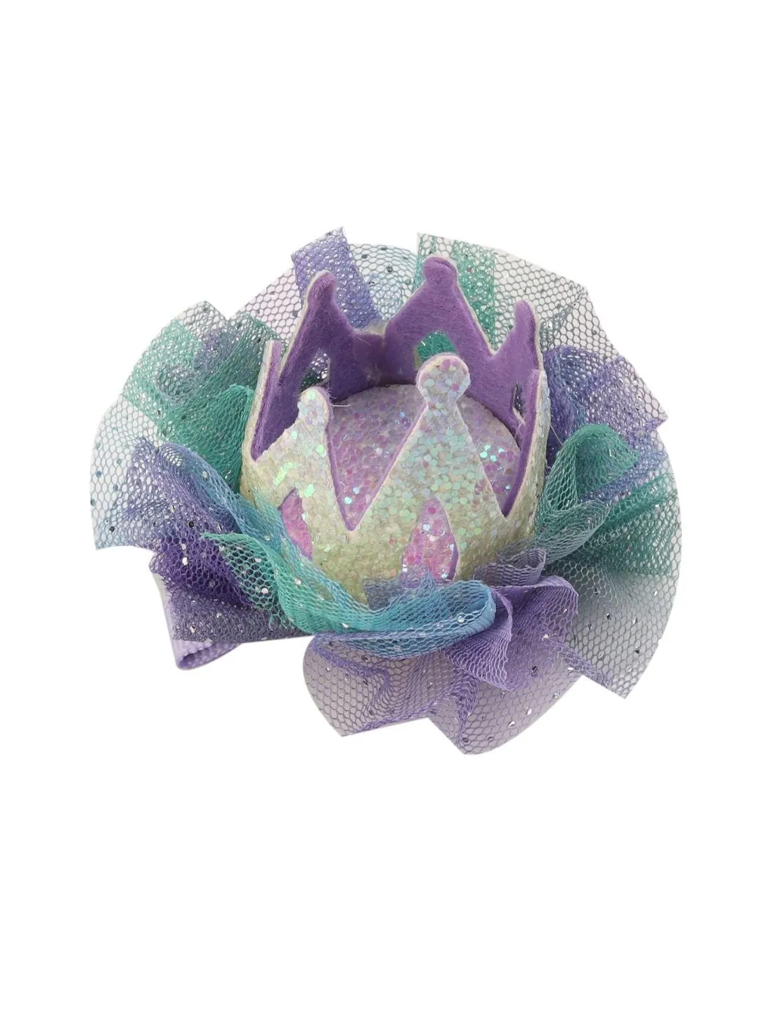 Embellished Crown Alligator Hair Clips for Girls-  Multi