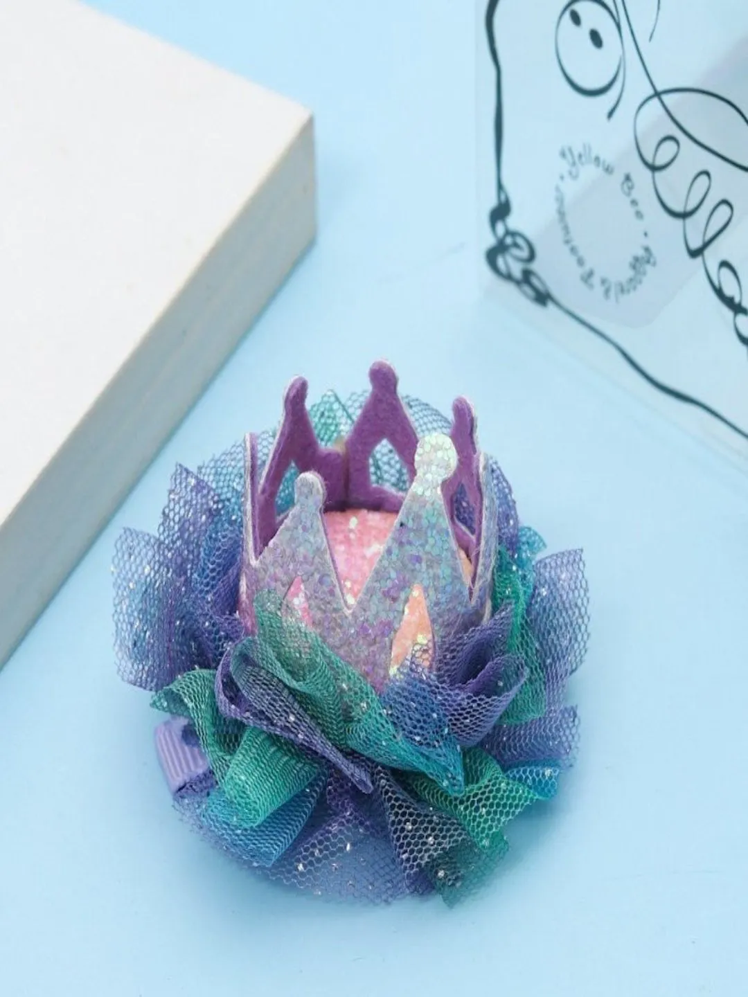 Embellished Crown Alligator Hair Clips for Girls-  Multi