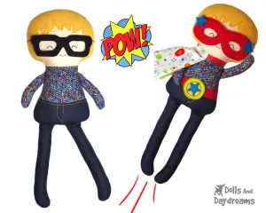Embroidery Machine ITH Superhero Boy Doll Pattern