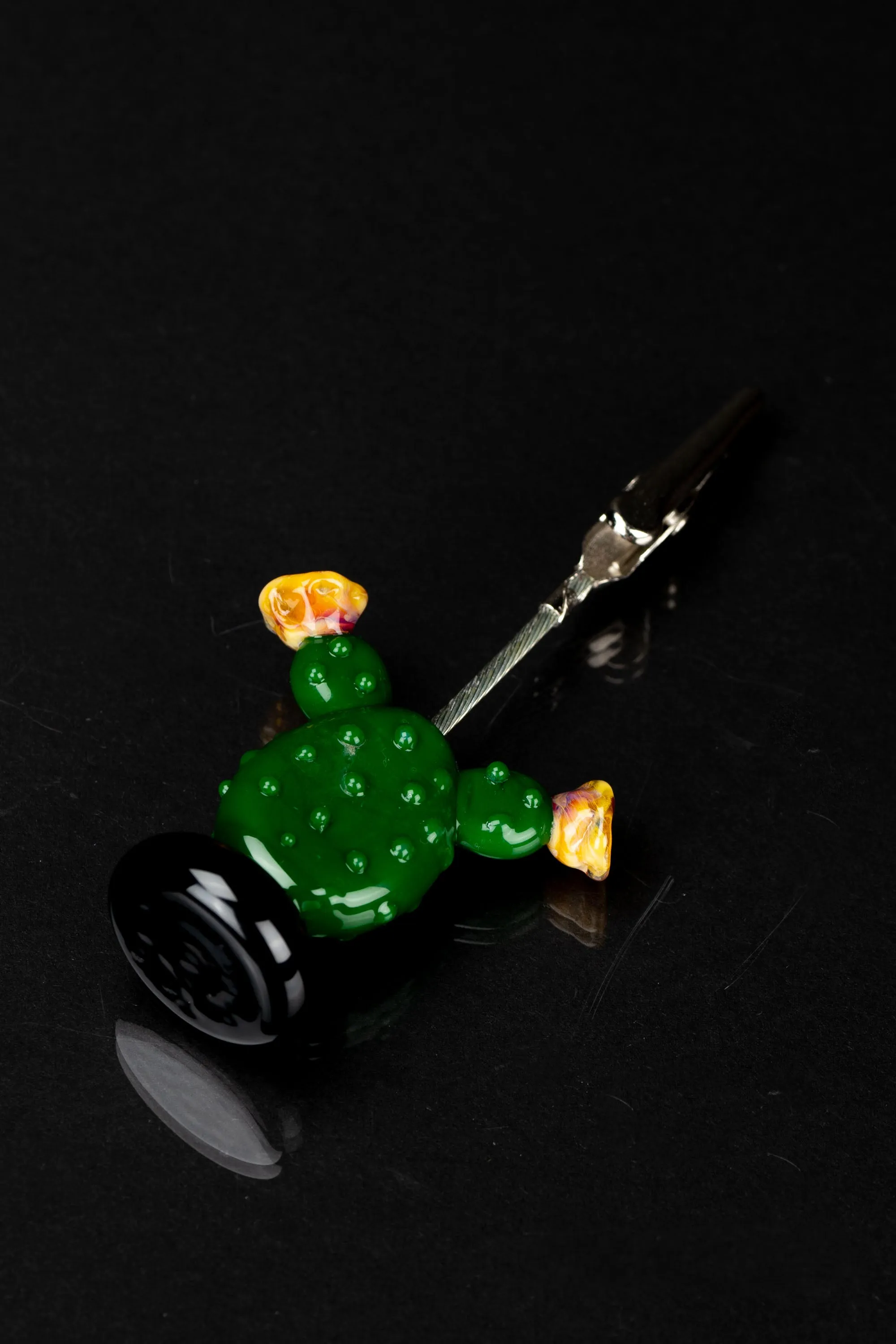 Empire Glassworks Bunny Ears Cactus Alligator Clip