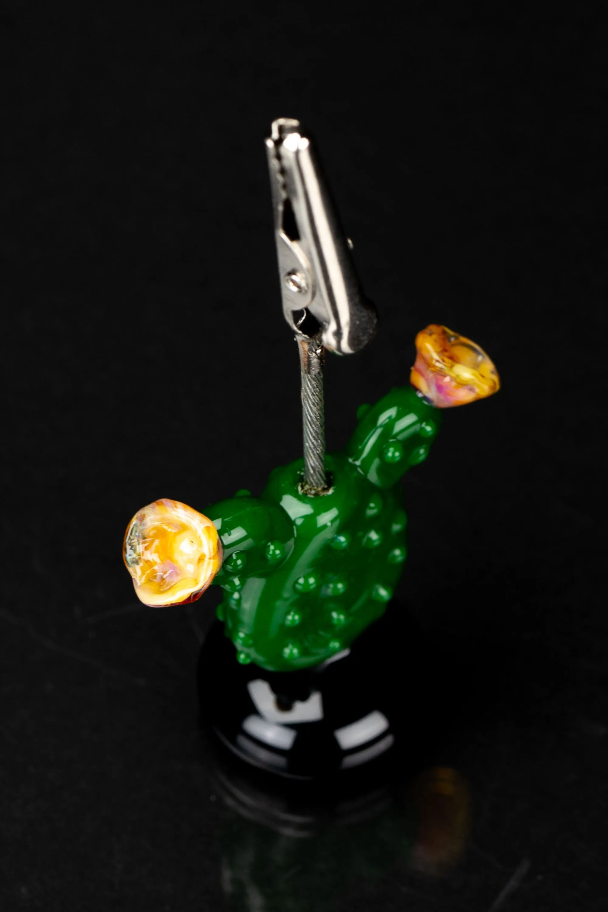 Empire Glassworks Bunny Ears Cactus Alligator Clip