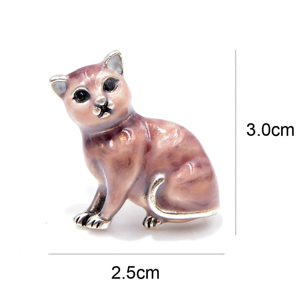 Enamel Cat Brooches for Women Small Kitty Pins Kids Jewelry